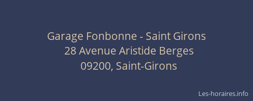 Garage Fonbonne - Saint Girons