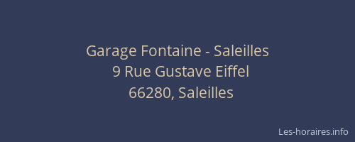 Garage Fontaine - Saleilles