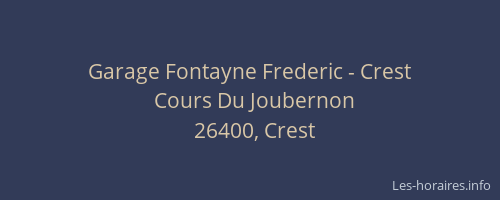 Garage Fontayne Frederic - Crest