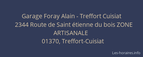 Garage Foray Alain - Treffort Cuisiat