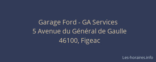 Garage Ford - GA Services
