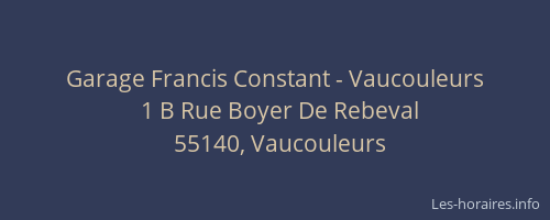 Garage Francis Constant - Vaucouleurs