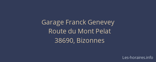Garage Franck Genevey