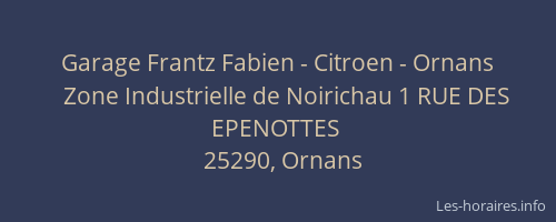 Garage Frantz Fabien - Citroen - Ornans