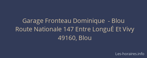 Garage Fronteau Dominique  - Blou