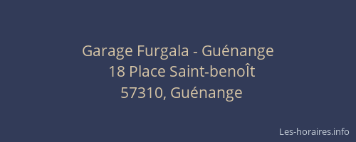 Garage Furgala - Guénange