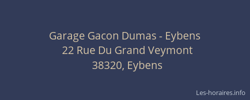 Garage Gacon Dumas - Eybens