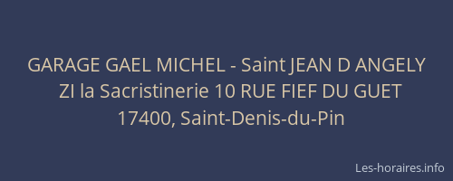 GARAGE GAEL MICHEL - Saint JEAN D ANGELY