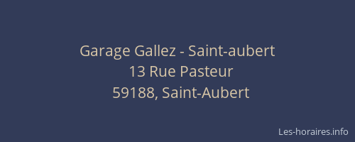 Garage Gallez - Saint-aubert