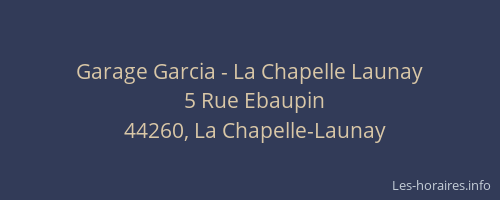 Garage Garcia - La Chapelle Launay