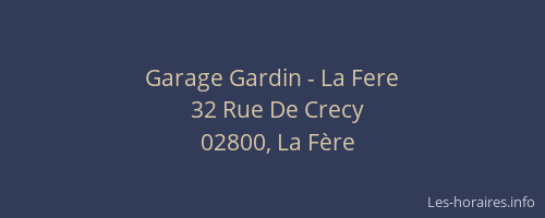 Garage Gardin - La Fere
