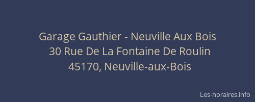 Garage Gauthier - Neuville Aux Bois
