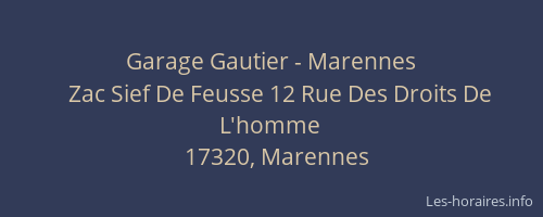Garage Gautier - Marennes