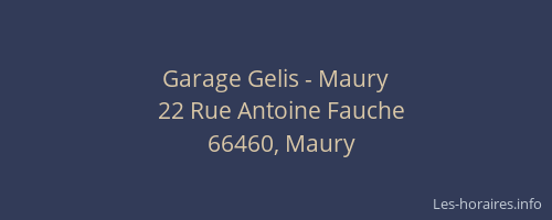 Garage Gelis - Maury