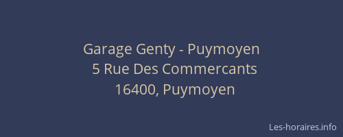 Garage Genty - Puymoyen