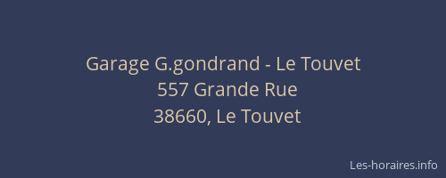 Garage G.gondrand - Le Touvet