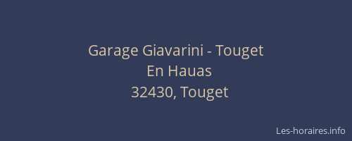 Garage Giavarini - Touget