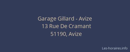 Garage Gillard - Avize