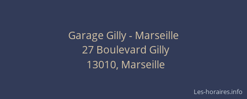 Garage Gilly - Marseille