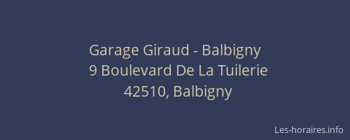 Garage Giraud - Balbigny