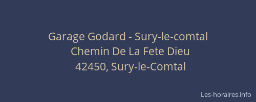 Garage Godard - Sury-le-comtal