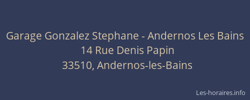 Garage Gonzalez Stephane - Andernos Les Bains