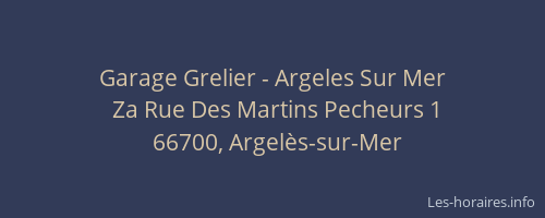 Garage Grelier - Argeles Sur Mer