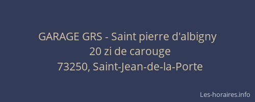 GARAGE GRS - Saint pierre d'albigny