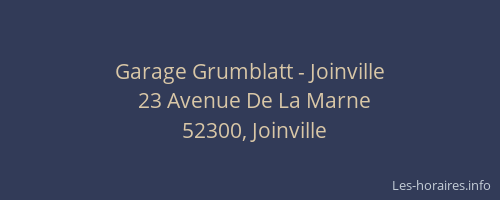 Garage Grumblatt - Joinville