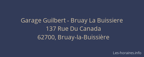 Garage Guilbert - Bruay La Buissiere