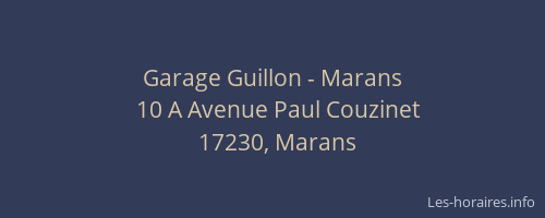 Garage Guillon - Marans