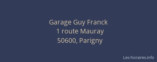 Garage Guy Franck