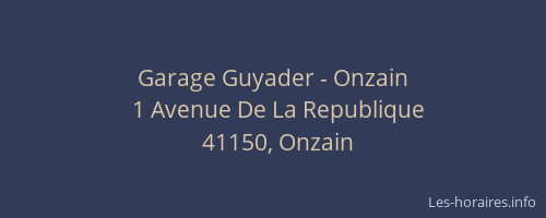 Garage Guyader - Onzain