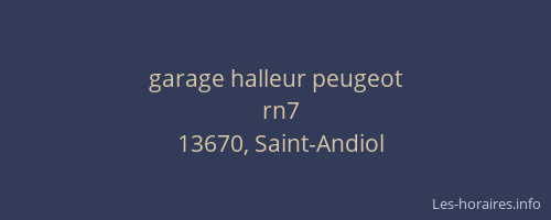 garage halleur peugeot