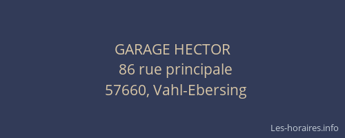 GARAGE HECTOR