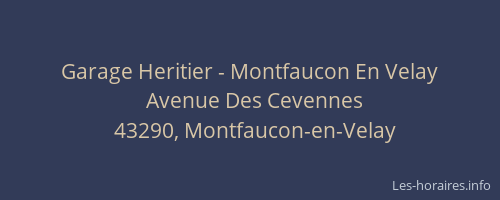 Garage Heritier - Montfaucon En Velay