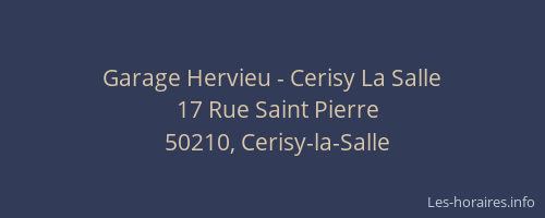 Garage Hervieu - Cerisy La Salle