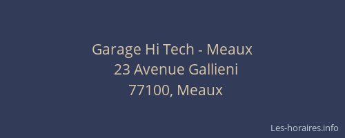Garage Hi Tech - Meaux
