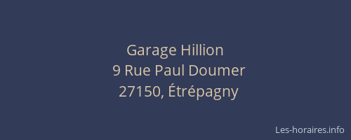 Garage Hillion
