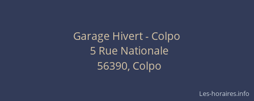 Garage Hivert - Colpo