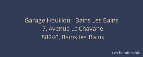 Garage Houillon - Bains Les Bains