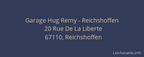 Garage Hug Remy - Reichshoffen