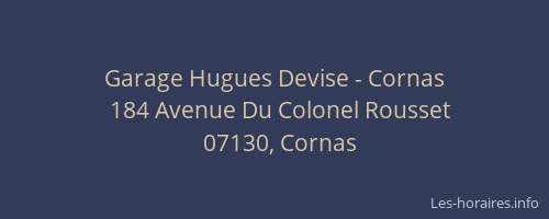 Garage Hugues Devise - Cornas