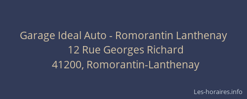 Garage Ideal Auto - Romorantin Lanthenay
