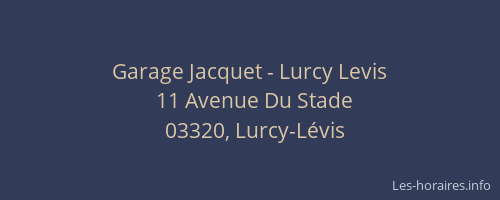 Garage Jacquet - Lurcy Levis
