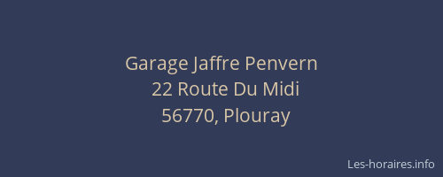 Garage Jaffre Penvern
