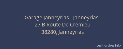 Garage Janneyrias - Janneyrias