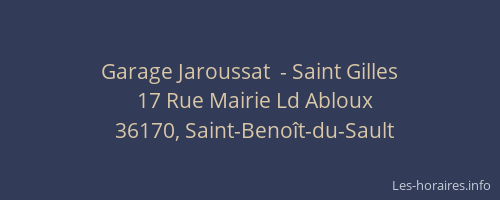 Garage Jaroussat  - Saint Gilles
