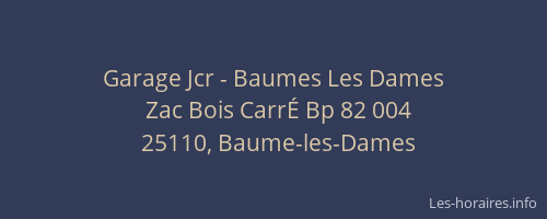 Garage Jcr - Baumes Les Dames