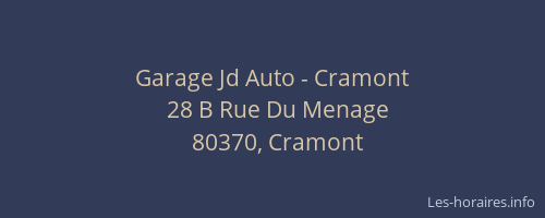 Garage Jd Auto - Cramont